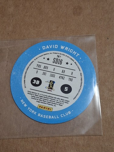 Tarjeta de béisbol 2013 David Wright Panini Sportflics #SD16 Nueva York Mets Nueva York Nueva York - Imagen 2 de 3