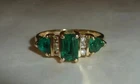 3Ct Emerald Lab Created Green Emerald Diamond Wedding Ring 14k Yellow Gold Over