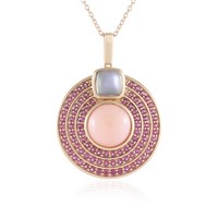 Cavill Silberkette RoséVergoldet Pinkopal 3,6Ct Damen 925 Sterling