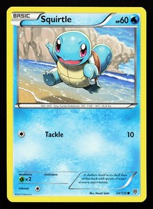 Squirtle 24/135 Common Plasma Storm Pokémon Card