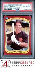1986 FLEER STAR STICKER BOX PANEL HAND CUT #S-3 STEVE GARVEY  PSA AUTHENTIC