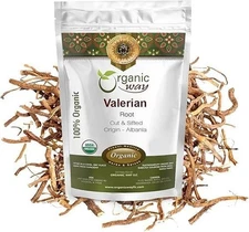 Organic Way Valerian Root Cut & Sifted | USDA Certified | Non-GMO (1/2LBS / 8Oz)