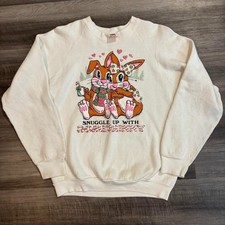 1989 Vintage White Crewneck Sweatshirt with Cute Bunny S-5XL