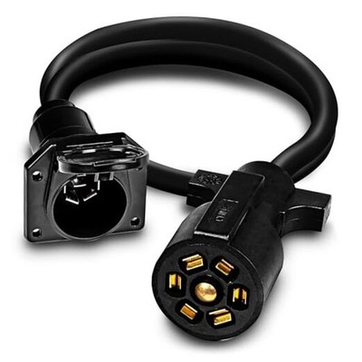 True Mods 3ft 7-Way Trailer Plug Wiring Harness [7-Pin Trailer Cord 3 ft