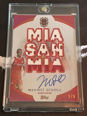 Topps FC Bayern 125 Jahre Mehmet Scholl /5 Numbered Autograph Relic Mia San Mia 