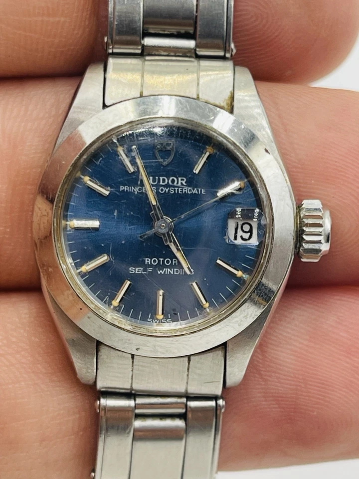 Tudor Vintage Princess Oysterdate Stainless Steel Blue Dial Ladies Watch - image 2 of 4
