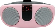 PROSCAN SRCD243 Portable CD Player with AM/FM Radio, Boombox (Pink) Pink 