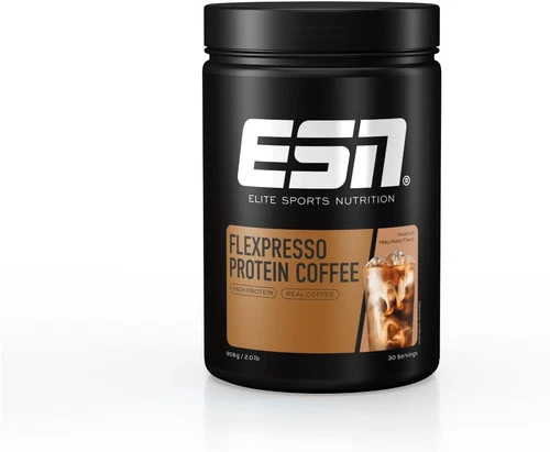ESN Flexpresso Protein Coffee, Hazelnut Macchiato, 908 g, 2 lbs, 30 Servings - - Picture 1 of 6