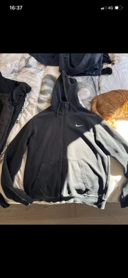 Sweat zippé Nike noir homme taille M hoodie fermeture éclair - Photo 1/3