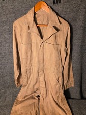 VINTAGE 1950s TO 1960s ERA UNION MADE TAN COLOR HBT COVERALLS 38 SHORT