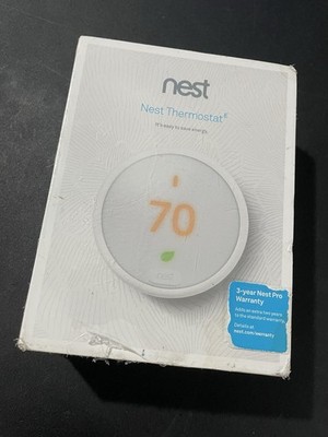 Nest Thermostat E Smart Programmable Wi-Fi Dial Thermostat White App Control