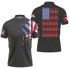 Bowling Sport Theme Polo Shirt Men Women Casual Top