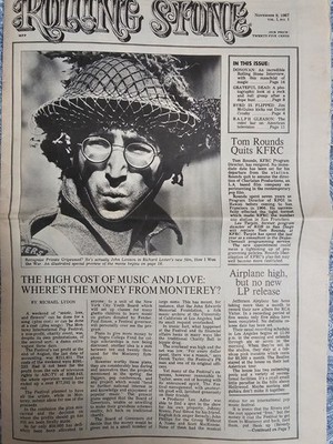 Rolling Stone Magazine Re-Issue #1 Issue 1967 John Lennon 1986 Reprint