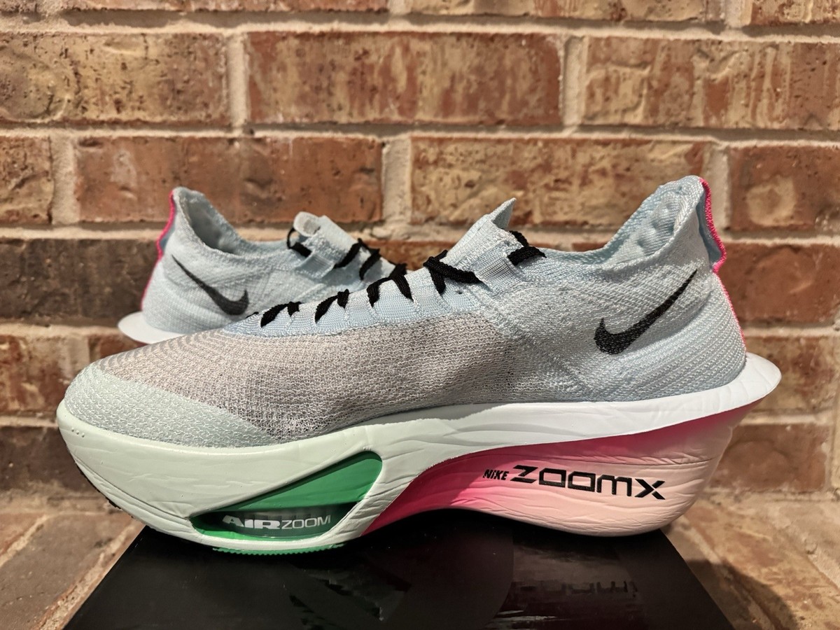 New 14 Nike ZoomX Alphafly Next% 3 Glacier Blue Mint Foam Running