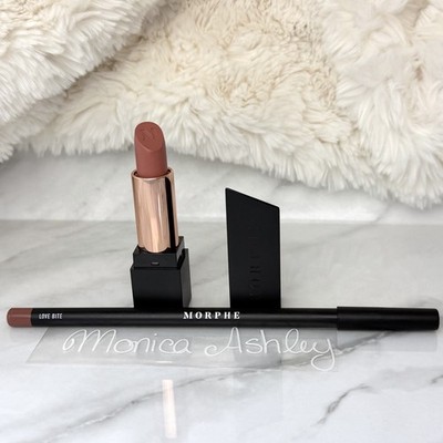 Morphe Single AF Rosewood Matte Lipstick + Love Bite Lip Liner DISCONTINUED NEW