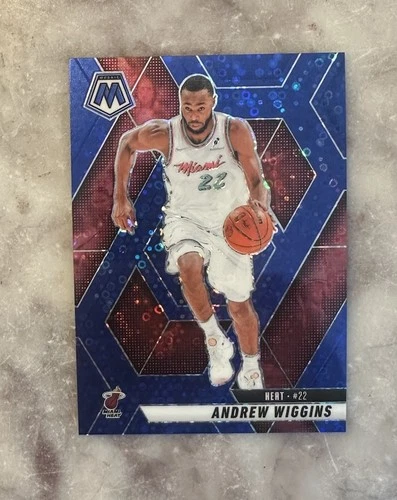 2024-25 Panini Mosaic - Andrew Wiggins #175 Fast Break Blue Mosaic Prizm /85