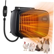 600/300W Dog House Heater with Thermostat, Pet Heater with 6FT Anti 1 Black