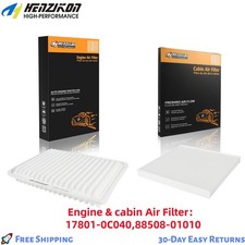 Engine & Cabin Air Filter fits For 2006-2022 Toyota Tacoma 2.7L 4CYL 17801-0C040