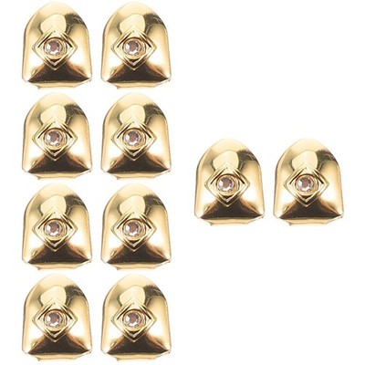 10 Stück Hip-Hop Golden Tooth Sleeves Golden Tooth Cap Hip-Hop Zähne Zubehör