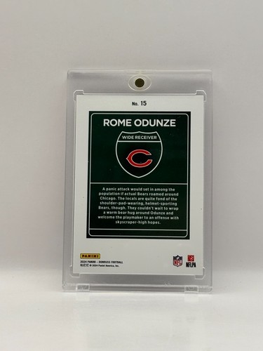 2024 Panini Donruss Football Downtown! RC #15 Rome Odunze - Chicago Bears - Picture 13 of 14