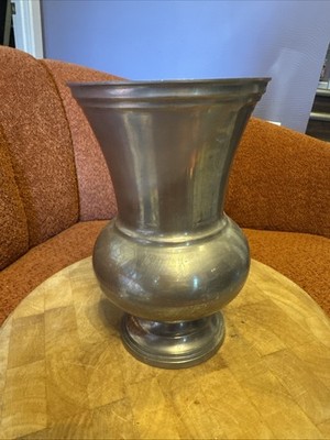 Restoration Hardware Pewter Vendome Trophy Urn Vase Made in India Preowned