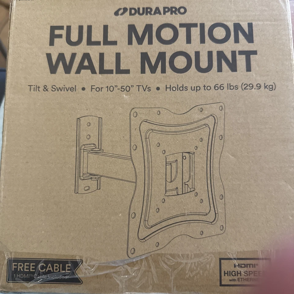 Soporte de pared ONN Full Motion para televisores de 10" - 50" con inclinación y giro  Foto 2 de 2