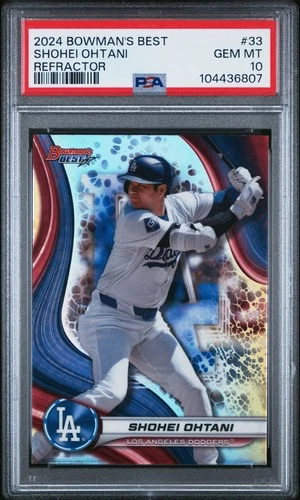 PSA 10 SHOHEI OHTANI 2024 Bowman's Best REFRACTOR #33 LA DODGERS GEM MINT