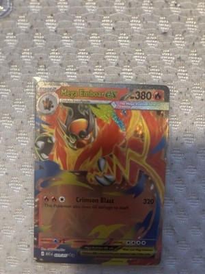 Pokémon TCG Mega Emboar EX Full Art Holo Fire 380 HP 320 Attack Stage 2 031/217