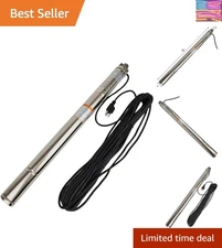 Versatile 110V Deep Well Pump: 4.4 GPM, 180FT Lift, Ideal for Villages & Farms