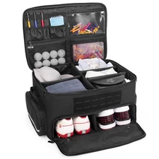 Golf Trunk Organizer Storage with Separate Compartment for 2 Pair Shoes Up to...
