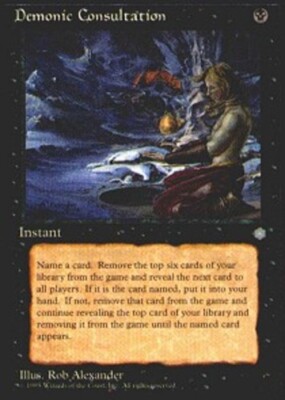 1 x Demonic Consultation - Ice Age - Light Play - MTG | eBay