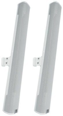 (2) JBL COL800-WH 32'' White 70V Commercial Slim Column Wall Mount Array Speakers