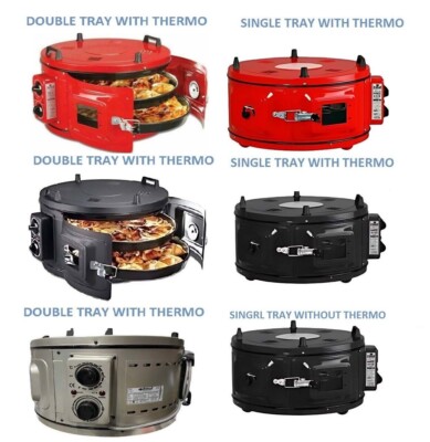 Itimat Elektrischer Bräter Grill Ofen Emaille Türkisch Doppel & Einzel Pizza Tablett BBQ