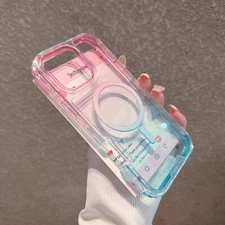 Gradient Mag Safe Case Shockproof TPU Cover For iPhone 16 Pro Max 15 14 13 12 11