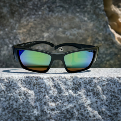 Costa Del Mar Sunglasses Corbina Pro Black frame Green mirror 580 Glass lens