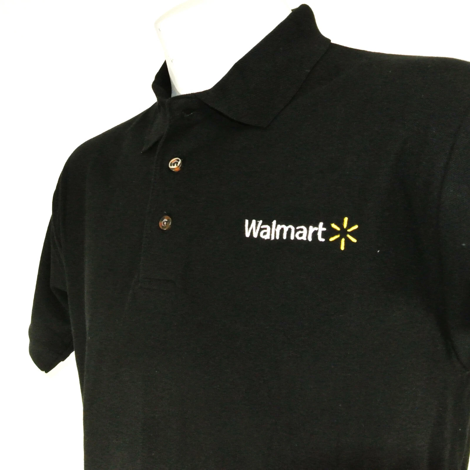 WALMART Associate Uniform Polo Shirt Black
