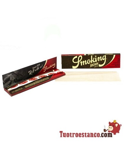Paper Carta Smoking Brown marrone king size 110mm - 50 libretti - Imagen 4 de 5