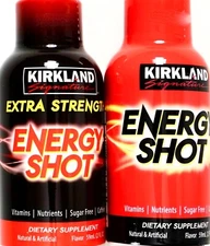 Kirkland 5+ Hours Energy Shot OR Extra-Strength No Sugar/Carb, 2 OZ. Your Choice