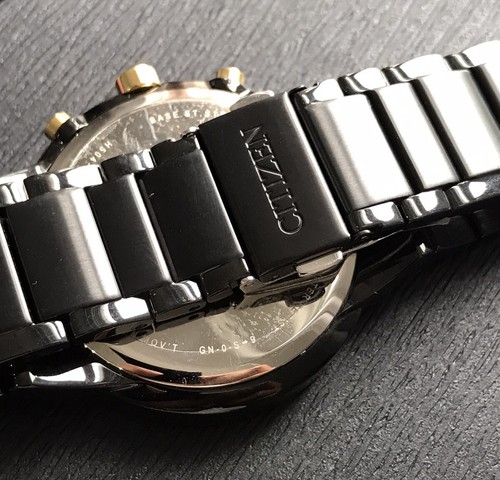 Herren Original Citizen Eco Drive Solar Axiom Chronograph Datum Schwarz AT2248-59E - Bild 8 von 18