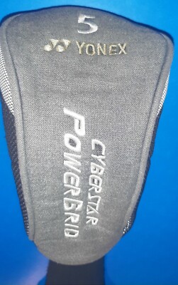 Yonex Cyberstar Power Brid 5 Wood Headcover Sox, Gray/Black, Free S&H 
