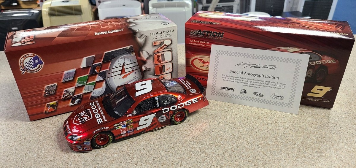 2004 Kasey Kahne #9 Dodge Dealers Rookie of the year AUTOGRAPHED 1