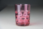 Vintage Inverted Thumbprint Cranberry Glasse Tumbler