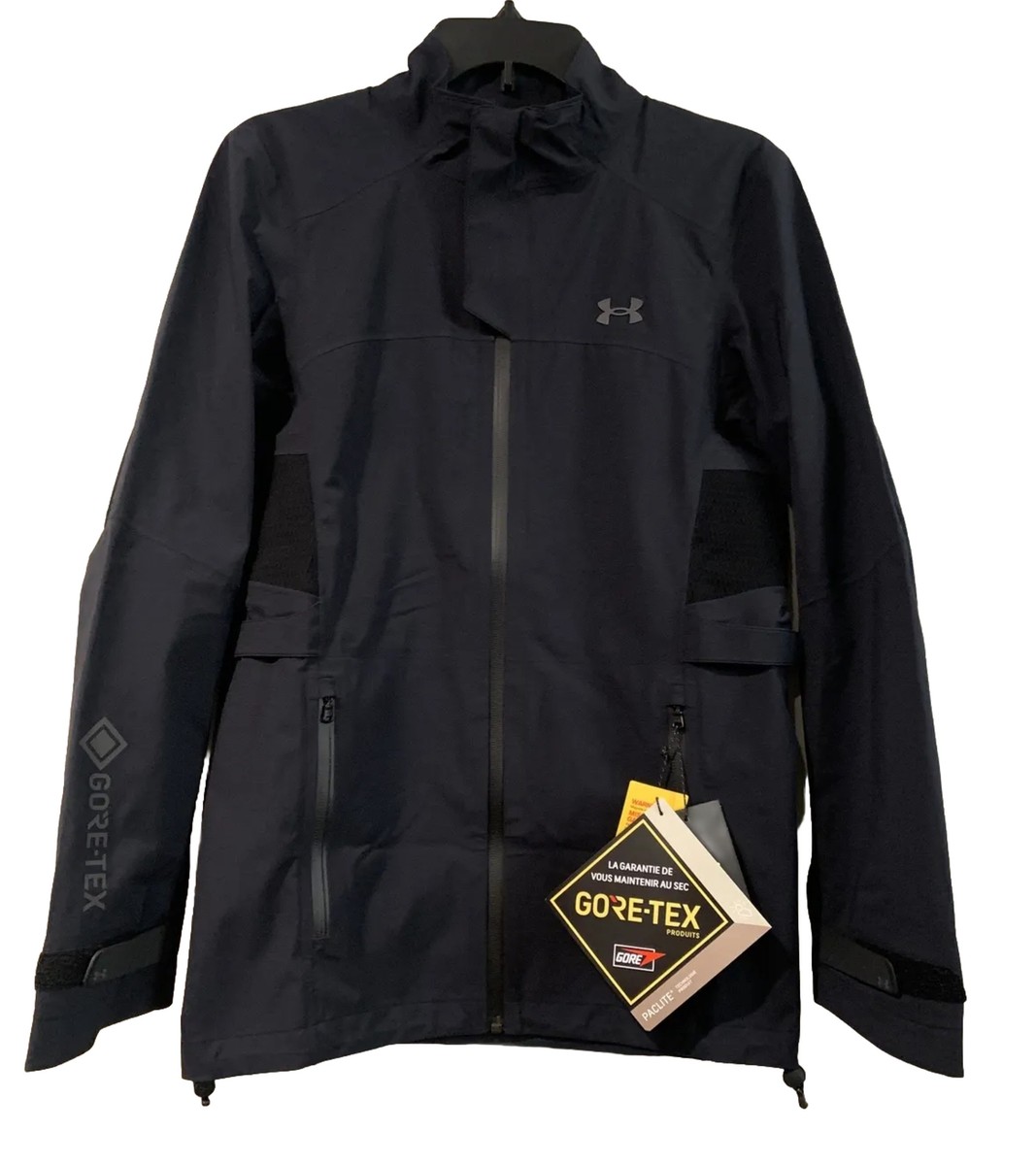 UNDER ARMOUR GORE-TEX GOLF RAIN MENS BLACK JACKET WATERPROOF UNDER ARMOUR GORE-TEX GOLF RAIN MENS BLACK JACKET WATERPROOF