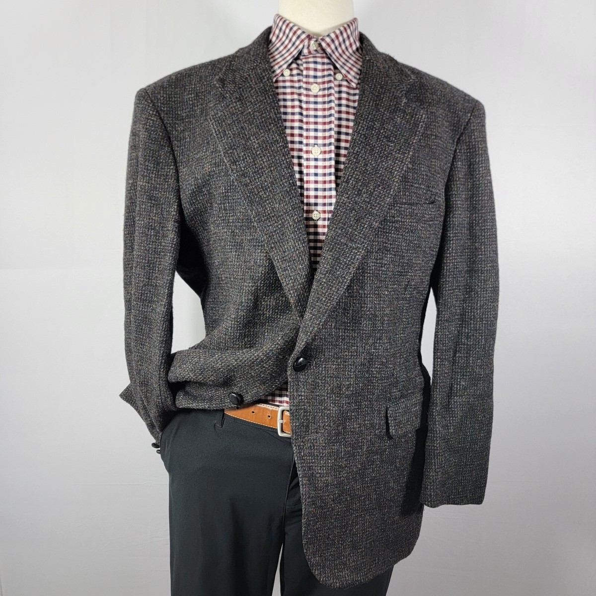 Harris Tweed Men's Sport Coat Blazer Two Button Multi Color