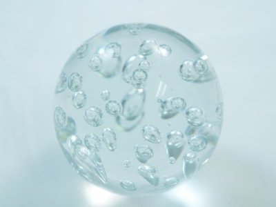 M Design Art Mouth Blown Iceberg Bubble Handmade Art Glass Paperweight M Pw-147