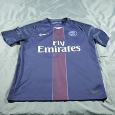 Nike Soccer Jersey Mens Large Paris Saint Germain Home Kit Dri Fit 776929 410