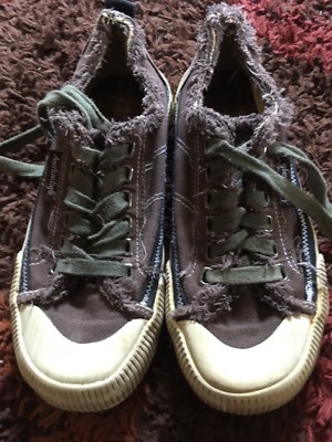 American Eagle Brown Canvas Lace Up Non-Marking Sneakers