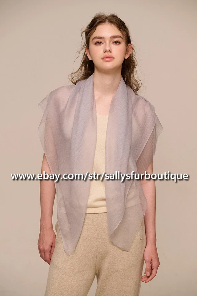 Sallys Pura Cachemira Mongola Años 200 Cuello Chal Anillo Bufanda Delgada Suave 100 * 100 cm Foto 2 de 4