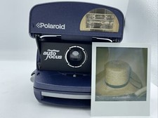 Polaroid One Step Auto Focus Instant 600 Film Camera Navy Blue WORKS NO HANDLE