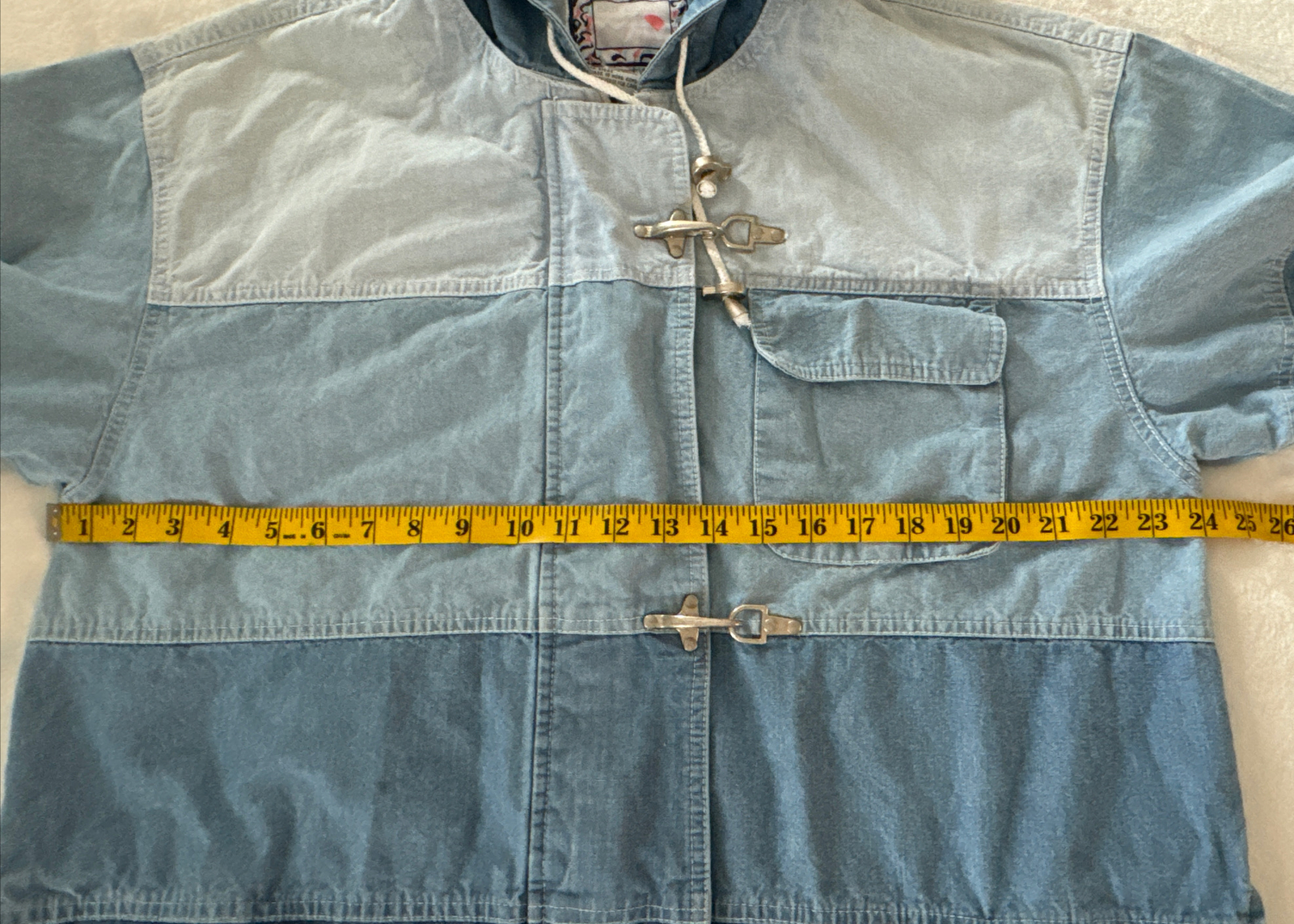 VTG The Bad Lands Outerwear Patchwork Striped Hoo… - image 8